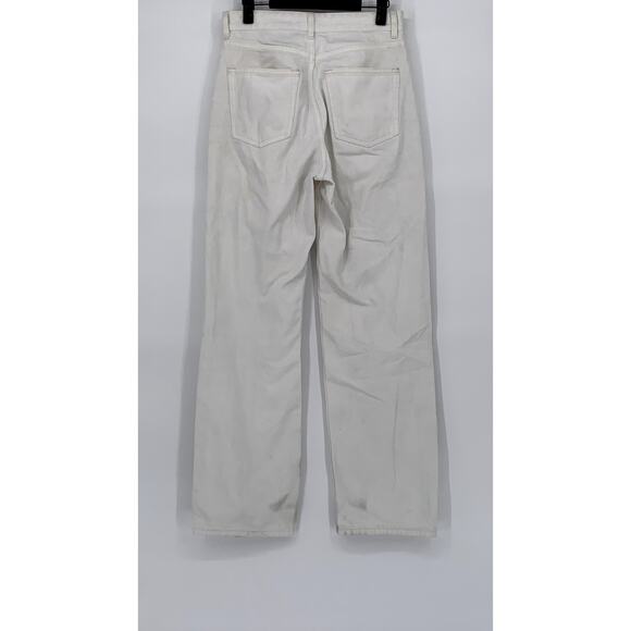 COS Women’s White Loose Fit Straight-Leg Denim High-Rise Jeans SZ 26 - Picture 2 of 11